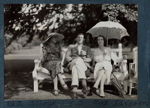 Edith Olivier; Siegfried Sassoon; Hester Sassoon (née Gatty) NPG Ax143666