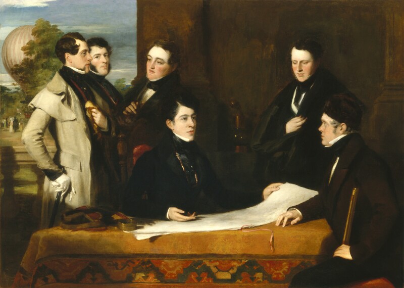 A consultation prior to the aerial voyage to weilburg, 1836 npg 4710