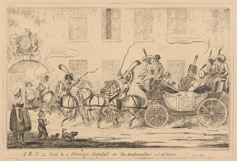 A R-Y-L Visit to a Foreign Capital or, The Ambassador not at home - !! - April 1817 NPG D17899