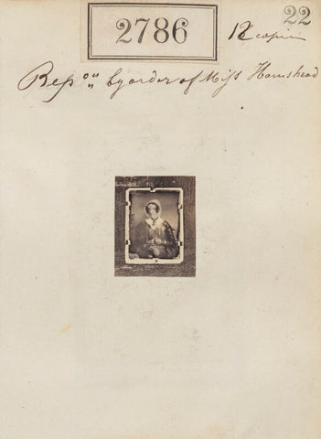 'Reproduction by order of Miss Hamshead' NPG Ax52175