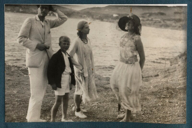 Aldous huxley; matthew huxley; maria huxley (née nys); lady ottoline morrell npg ax143187