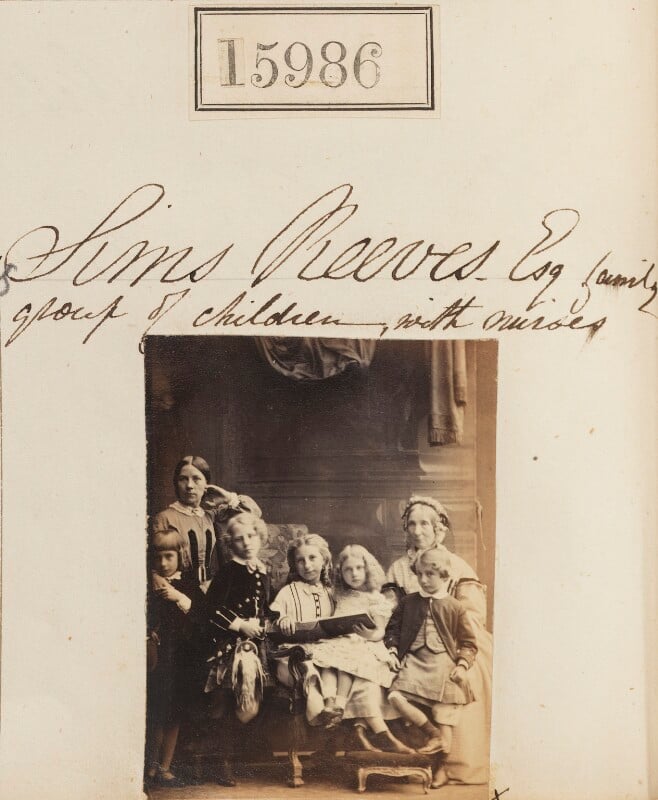 Mrs john sims reeves; herbert reeves; ernest reeves; constance reeves; maud reeves; percy reeves; unknown woman npg ax63916