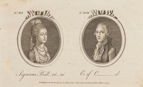 'Signiora Ball-nt-ni and E of C-d' (Signora Ballantini; Philip Stanhope, 5th Earl of Chesterfield) NPG D14134