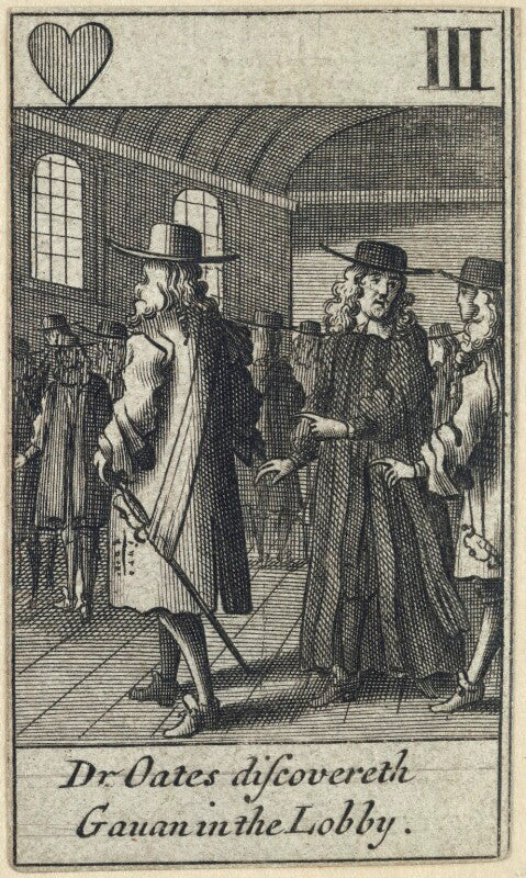 'dr oates discovereth gavan in the lobby' (titus oates; john gavan) npg d23012(k)