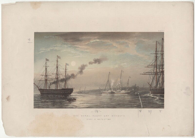 'the royal yacht off margate, night of march 5th 1863' npg d33983
