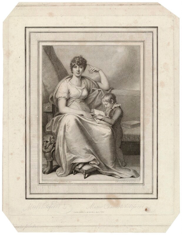 Mary whitefoord (née sidday) and master charles whitefoord npg d37570