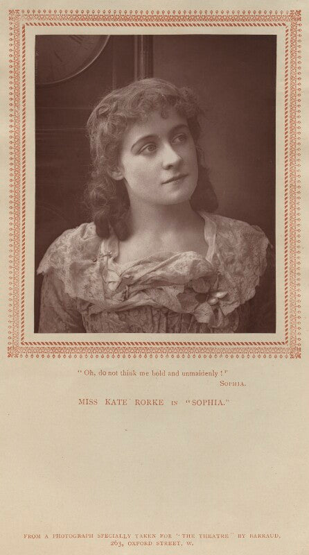 Kate rorke (mrs douglas cree) as sophia western in 'sophia' npg x12868