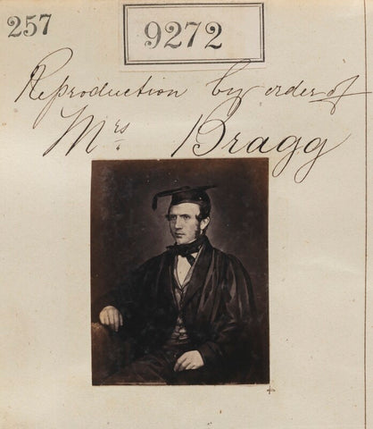 'Reproduction by order of Mrs Bragg' NPG Ax59093