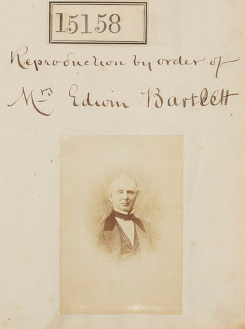 Unknown man ('Reproduction by order of Mrs Edwin Bartlett') NPG Ax63401