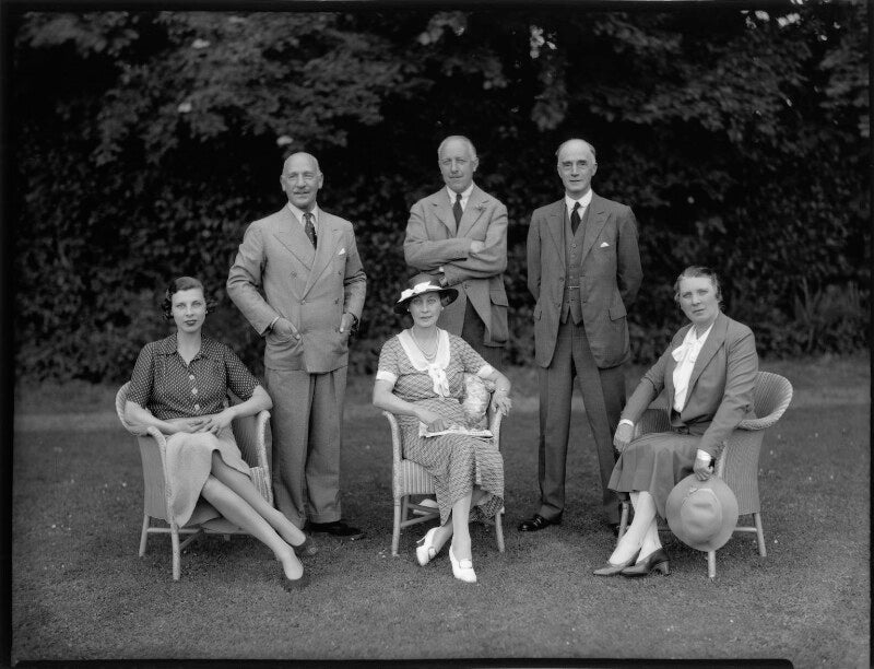 'house party' (sir sidney barton, mary ethel winifred (née macewen), lady barton and others) npg x152258