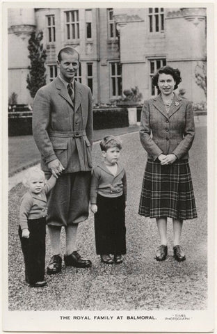 'The Royal Family at Balmoral' (Princess Anne; Prince Philip, Duke of Edinburgh; King Charles III; Queen Elizabeth II) NPG x193028