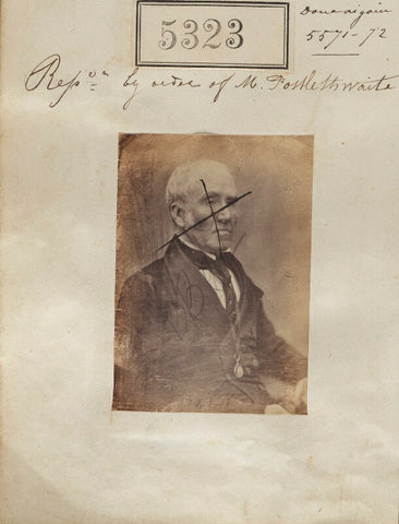 Unknown man ('Reproduction by order of Mr Posslethwaite') NPG Ax55283