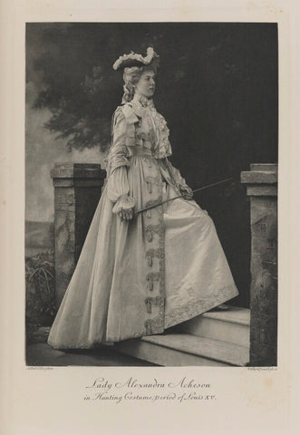 Lady Alexandra Louise Elizabeth Stanley (née Acheson) in Hunting Costume, period of Louis XV NPG Ax41077