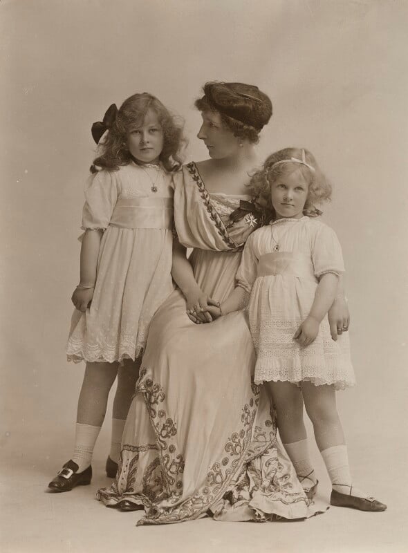 Ethel lucy (née hare), lady perrott; marie louise priscilla; helena ruth (née perrott), viscountess maitland npg x85686