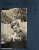 Aldous Huxley with Lady Ottoline Morrell's pug Soie NPG Ax140596