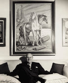 Sir Robert Philip Wyndham Adeane with a painting by De Chirico NPG x132789