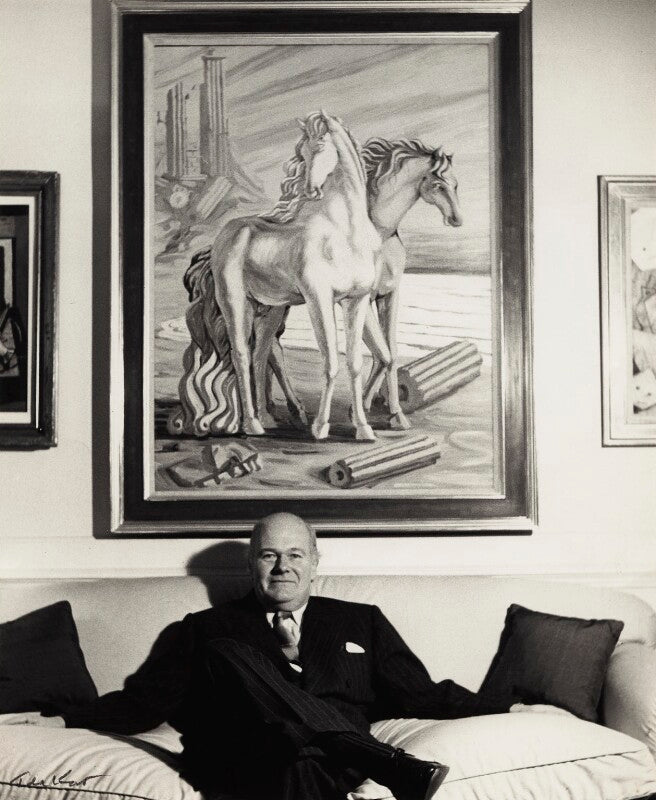Sir robert philip wyndham adeane with a painting by de chirico npg x132789