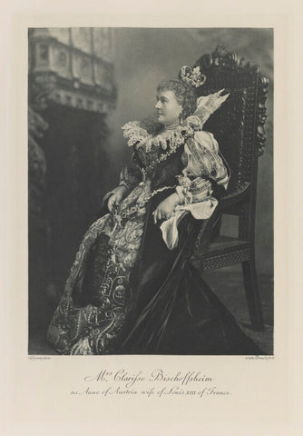 Clarisse Bischoffsheim (née Biedermann) as Anne of Austria, wife of Louis XIII of France NPG Ax41259
