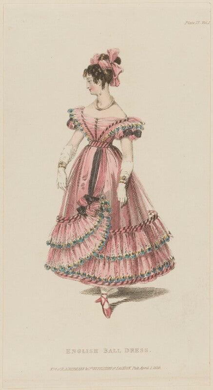 'english ball dress', april 1829 npg d47630