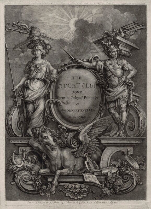 Frontispiece to the kit cat club mezzotints npg d33090