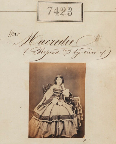 'Reproduction by order of Mrs Macredie' NPG Ax57326