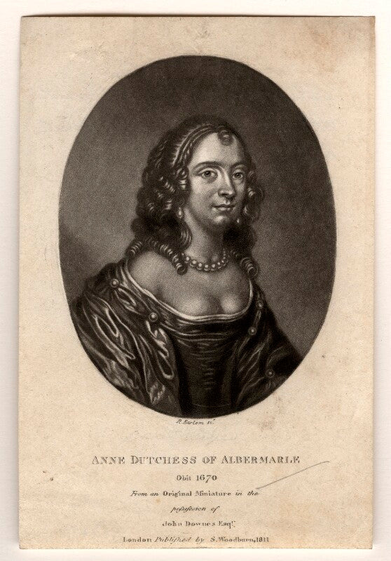 Anne monck (née clarges), duchess of albemarle npg d323