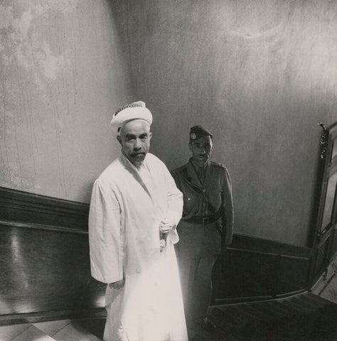 Abdullah bin Husayn, Emir of Transjordania in his palace at Amman and an unknown man NPG x126297
