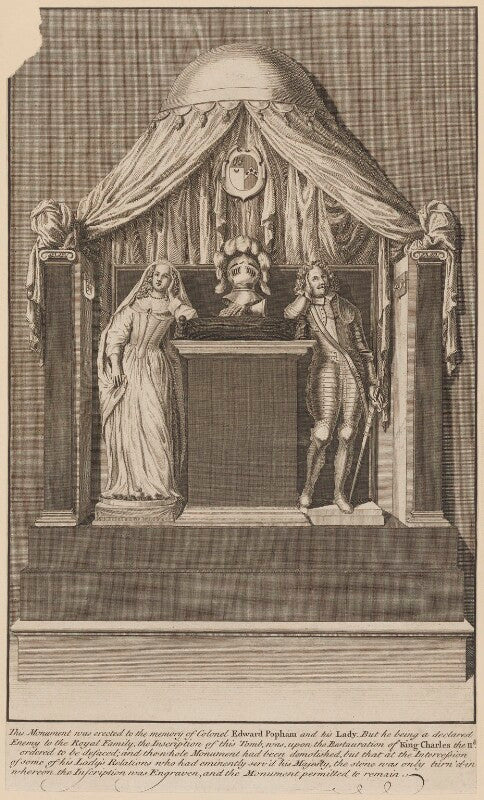 Monumental effigies of edward popham and anne (née kerr), lady wharton npg d40356