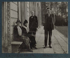 Constance Evelyn Wyndham (née Primrose), Lady Leconfield; Lady Ottoline Morrell; Philip Edward Morrell; Aldous Huxley NPG Ax143975