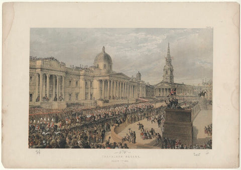 'Trafalgar Square, March 7th 1863' (including King Edward VII; Queen Alexandra) NPG D33990