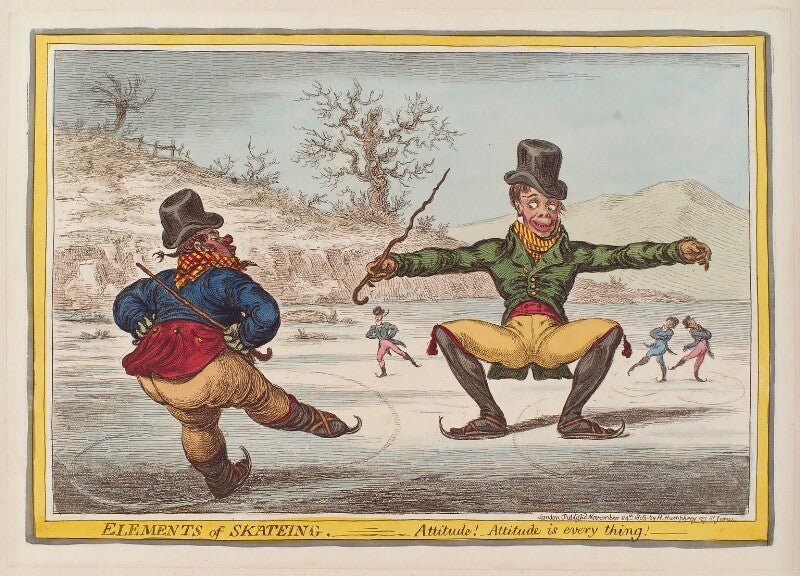 'elements of skateing   attitude!   attitude is every thing!' npg d12855