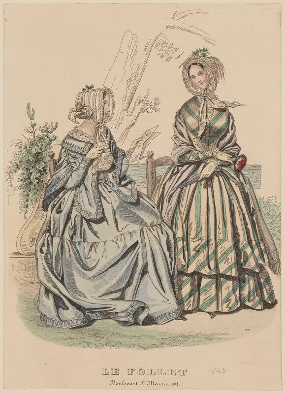 Walking and visiting dress, may 1843 npg d47916