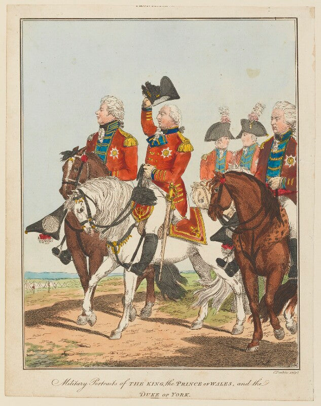 Military portraits of the king, the prince of wales and the duke of york (king george iv; king george iii; frederick, duke of york and albany) npg d15095