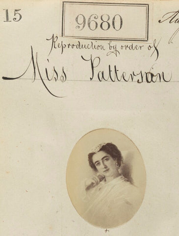 ‘Reproduction by order of Miss Patterson' NPG Ax59411