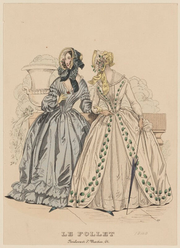 'toilettes de promenade   walking dresses', september 1840 npg d47864