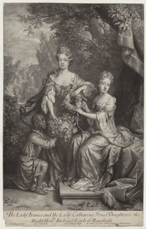 Frances coningsby (née jones), lady coningsby; lady catherine jones and an unknown boy npg d31354