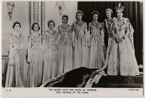 'The Queen with her Maids of Honour and Mistress of the Robes' NPG x193014