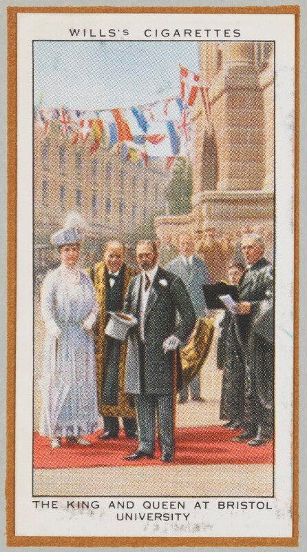 'the king and queen at bristol university' (queen mary; king george v and others) npg d47236