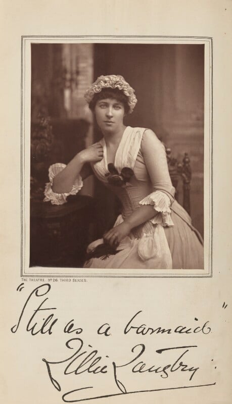 Lillie langtry as miss hardcastle in 'she stoops to conquer' npg ax35618