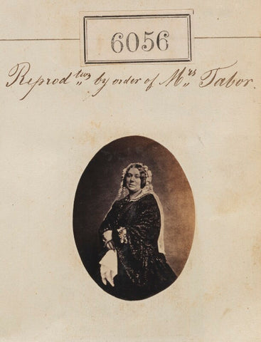 'Reproduction by order of Mrs Tabor' NPG Ax56010