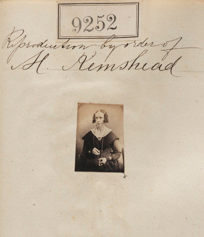 'Reproduction by order of H Kemshead' NPG Ax59075