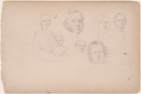 Mrs Marchand; Ball; Marchand and four unknown sitters including a child NPG D23313(39)