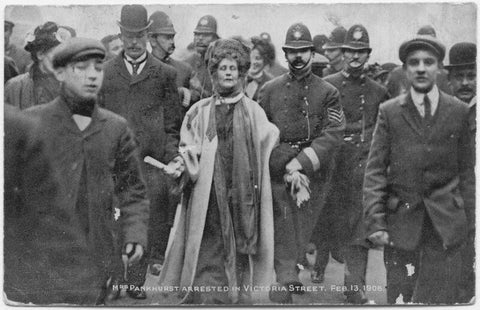 'Mrs Pankhurst arrested in Victoria Street, February 13 1908' NPG x200694