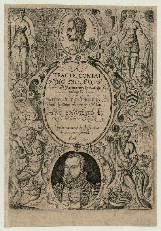 Richard haydock, title to his translation of lomazzo's artes of curious paintinge, carvinge & buildinge, 1598 npg d25462