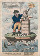 'A Head for the Cabinet' (John Bull; George Canning; Arthur Wellesley, 1st Duke of Wellington: John Scott, 1st Earl of Eldon) NPG D48687
