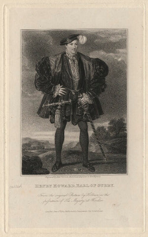 Unknown man, engraved as Henry Howard, Earl of Surrey NPG D6903