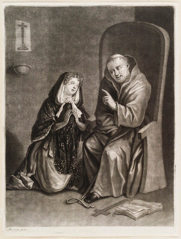 Woman confessing to a monk NPG D11739