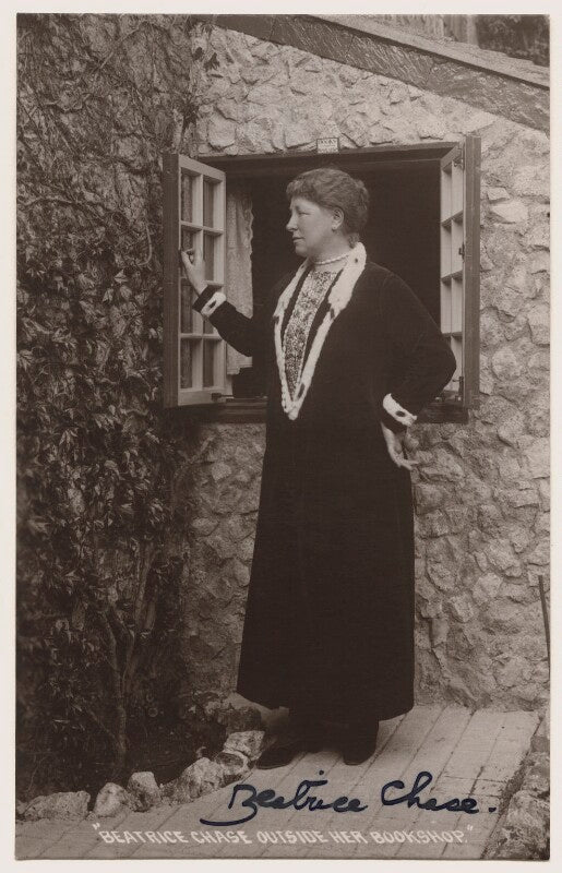 'beatrice chase outside her bookshop' npg x25222