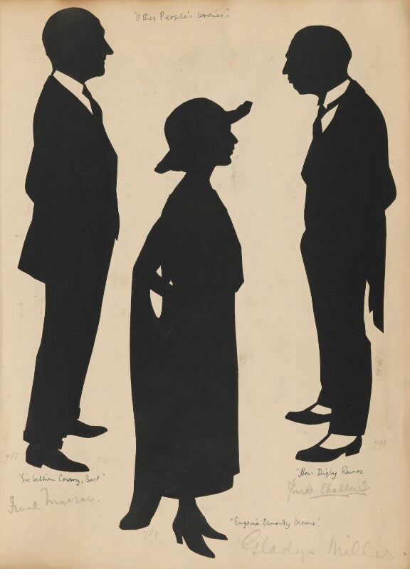 Actors in role for the play 'other people's worries', on the west pier, brighton (frank macrae as 'sir william conroy, bt.'; gladys miller; yourke challoner) npg d46422