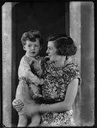 Sylvia Clementina Lumley-Ellis (Mrs Mayne) with her son NPG x104941